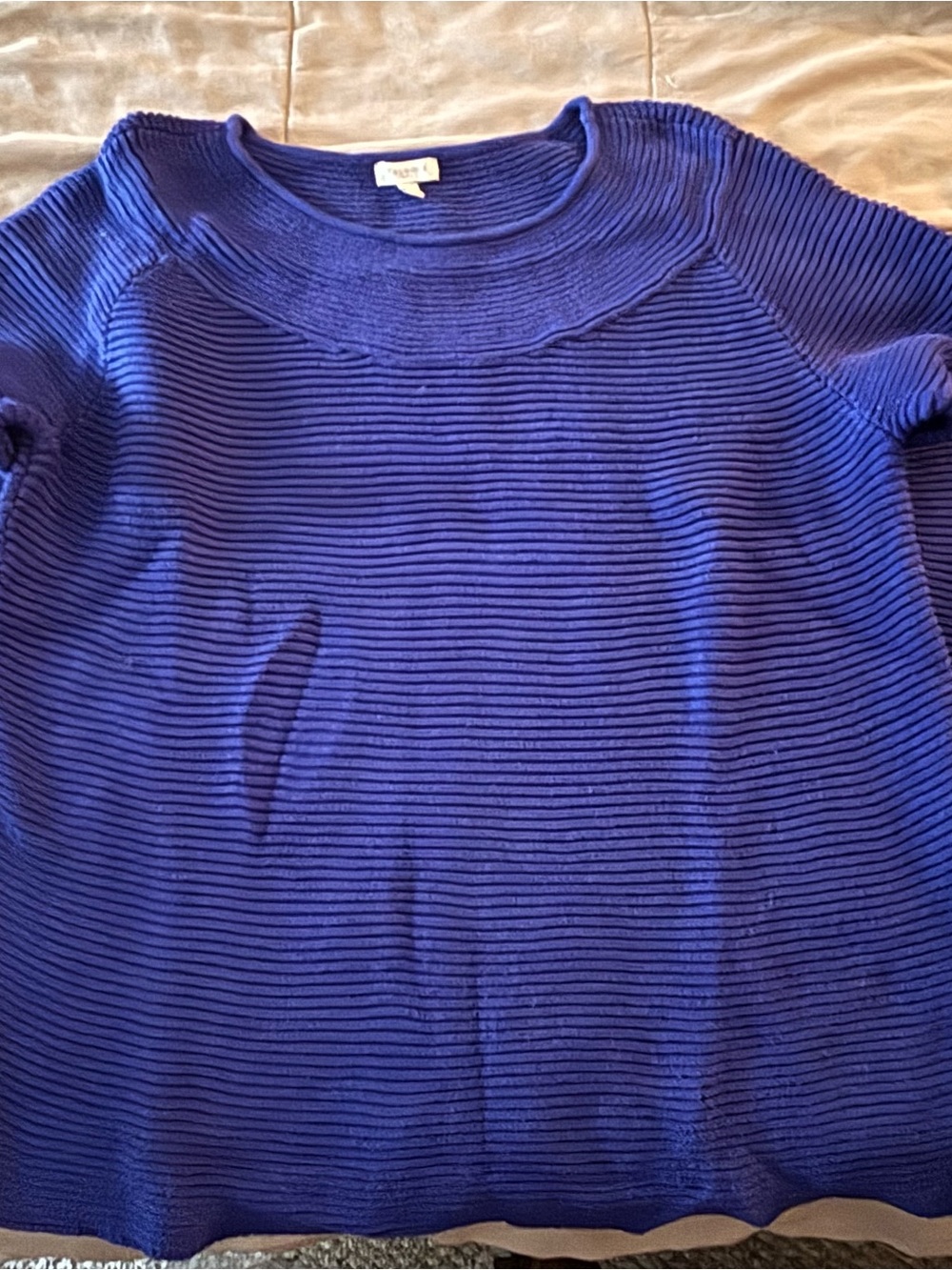 Talbots Deep Navy Textured Knit Sweater